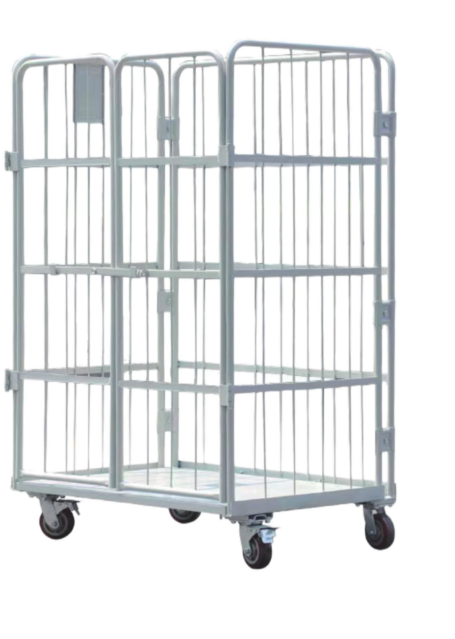 Roll cage logistics trolley, steel frame