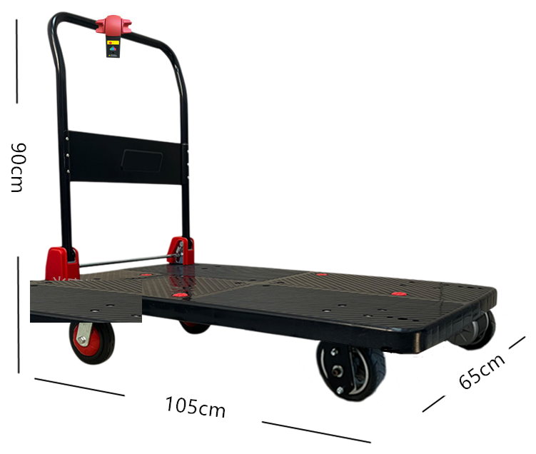 Power Trolley PWR-10 extended electric platform trolley, black