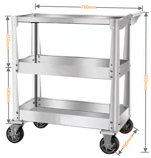 Natex Utility Cart — Stainless Steel